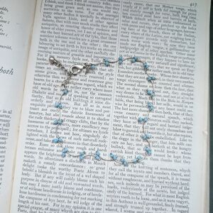 Vintage Delicate Blue Beaded Bracelet